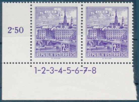 Briefmarke mit Symbolzahl(en)